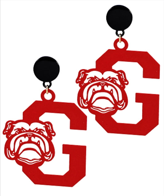 "G" & Filigree Bulldog Earrings(PREORDER)