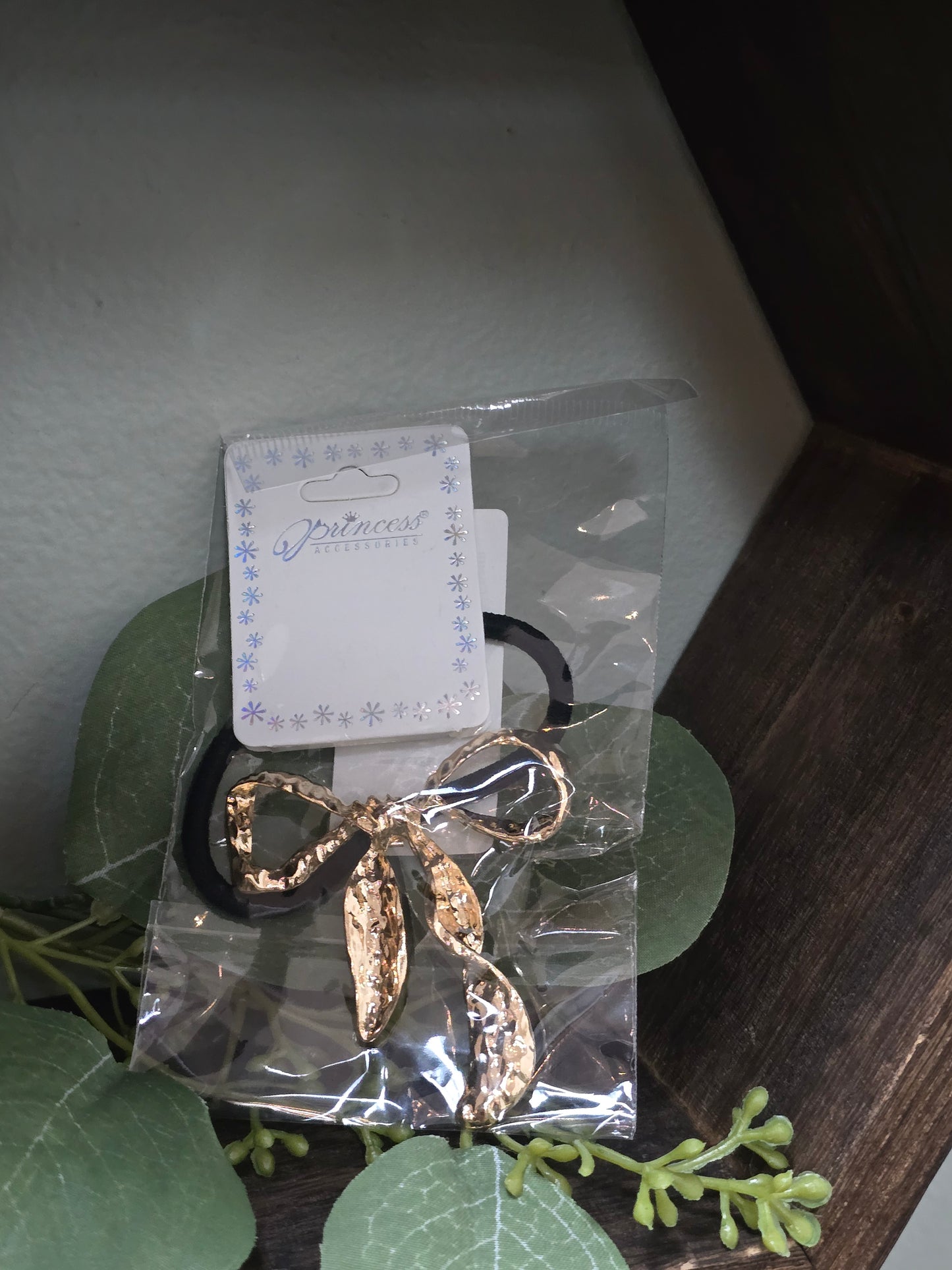 Hair Tie with Metal Coquette Bow Charm