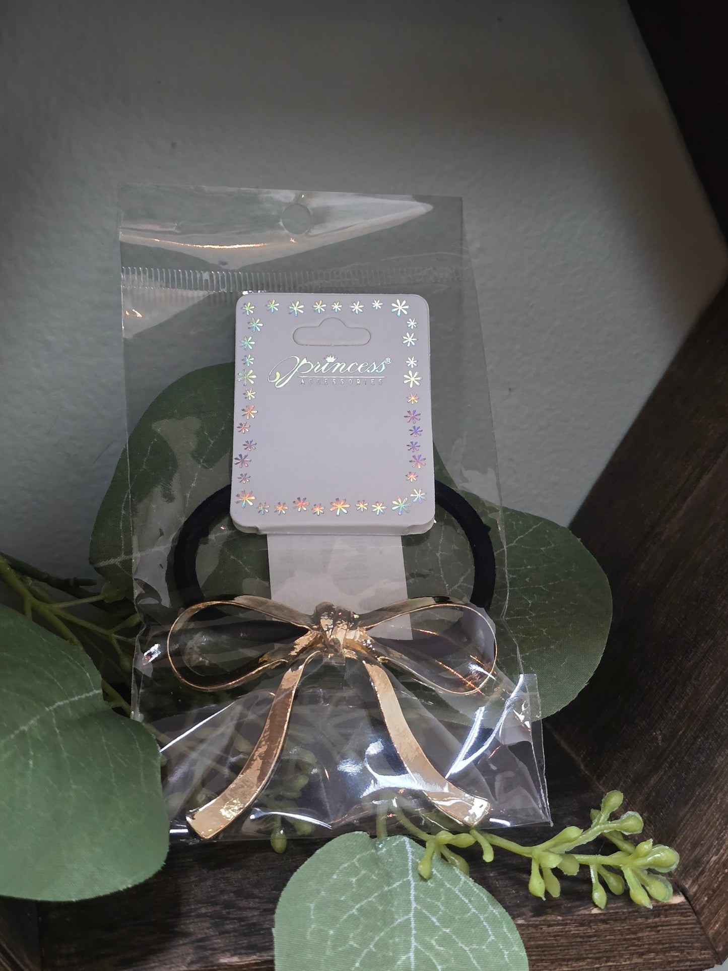Hair Tie with Metal Coquette Bow Charm