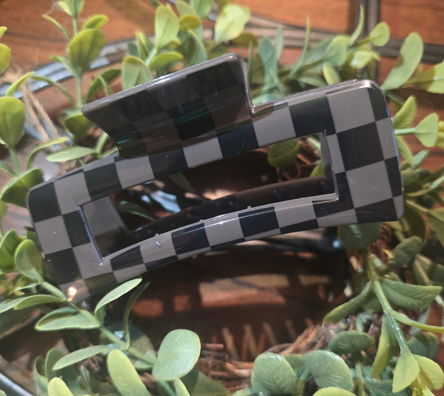 Checkered Hair Clip