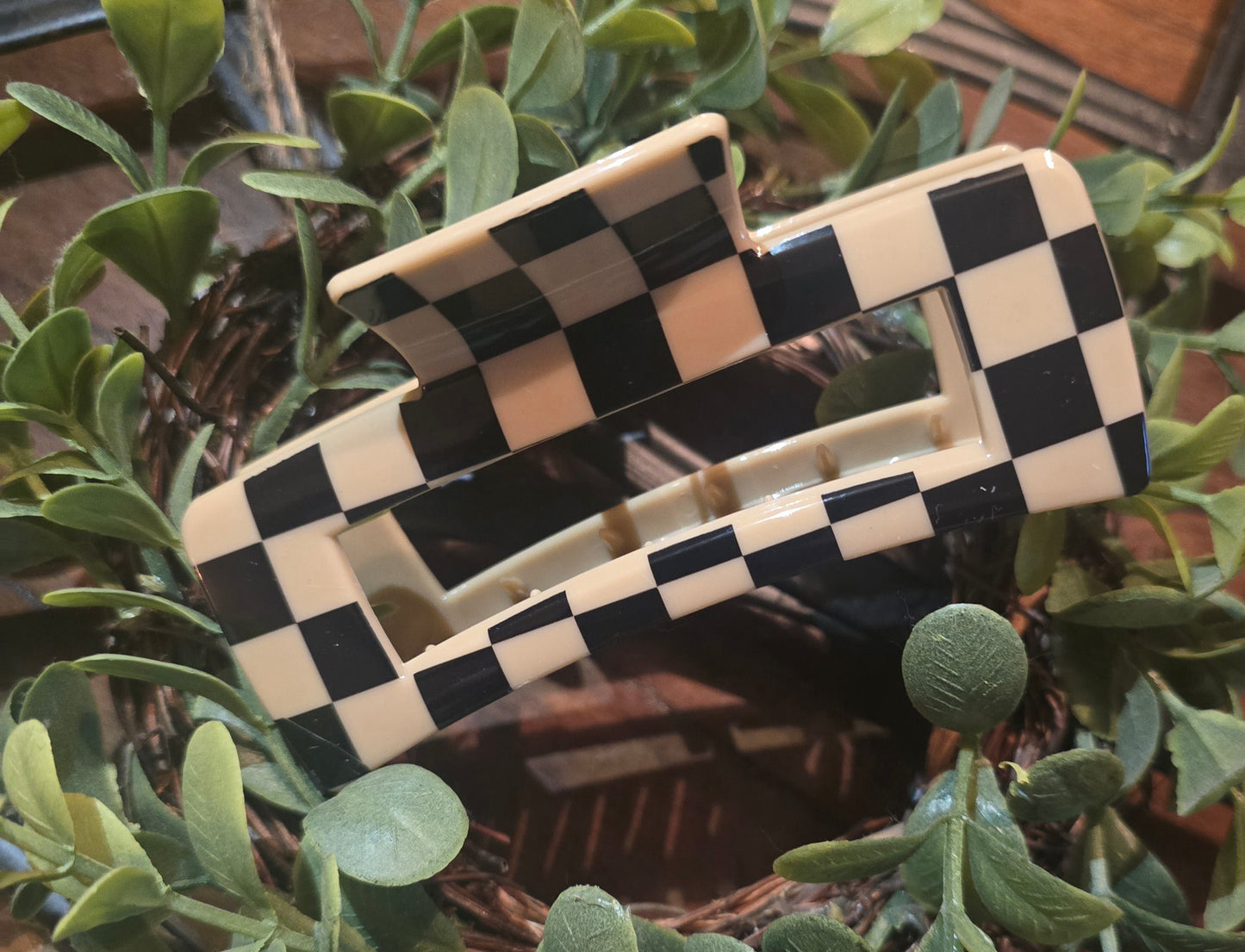 Checkered Hair Clip