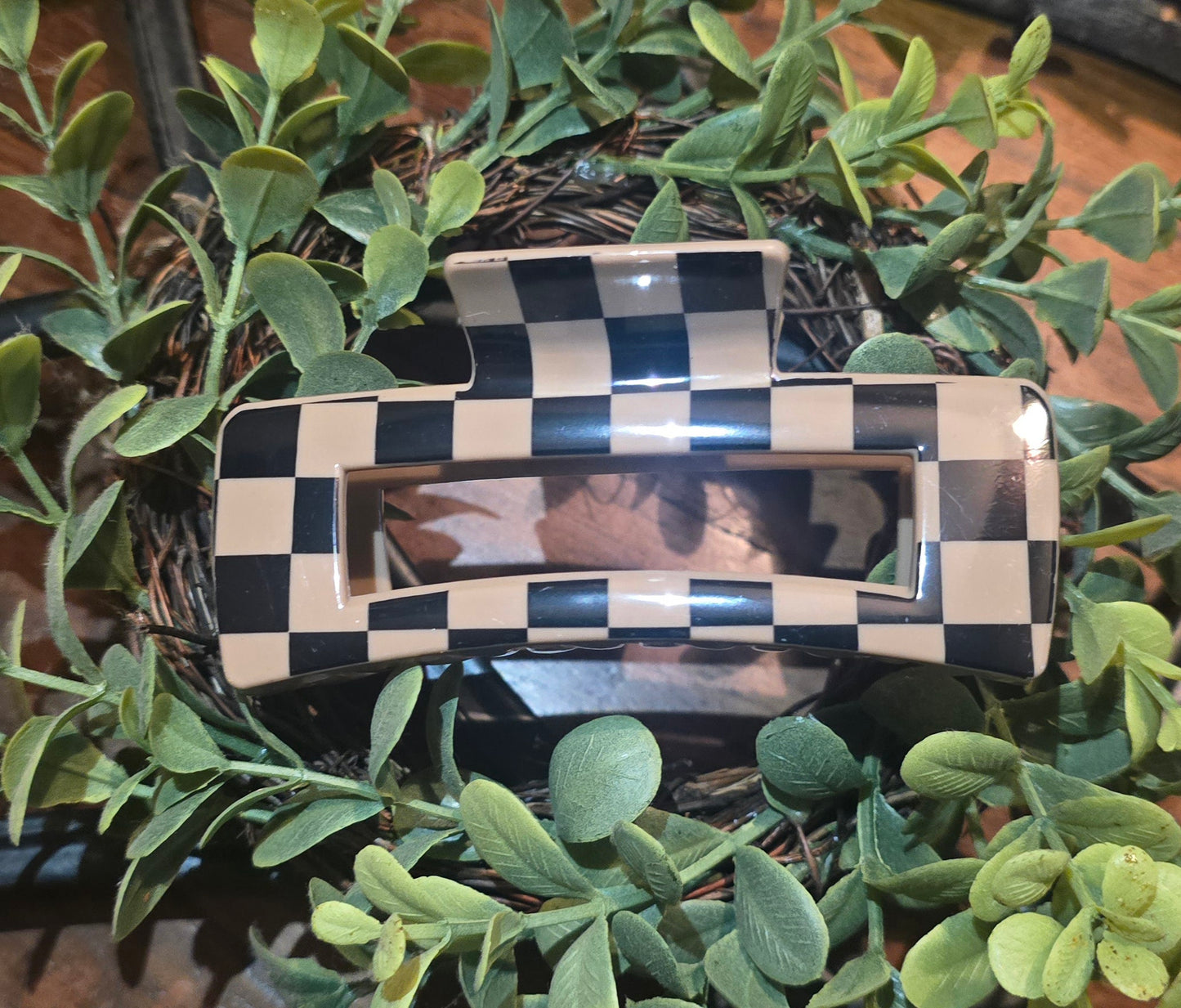 Checkered Hair Clip