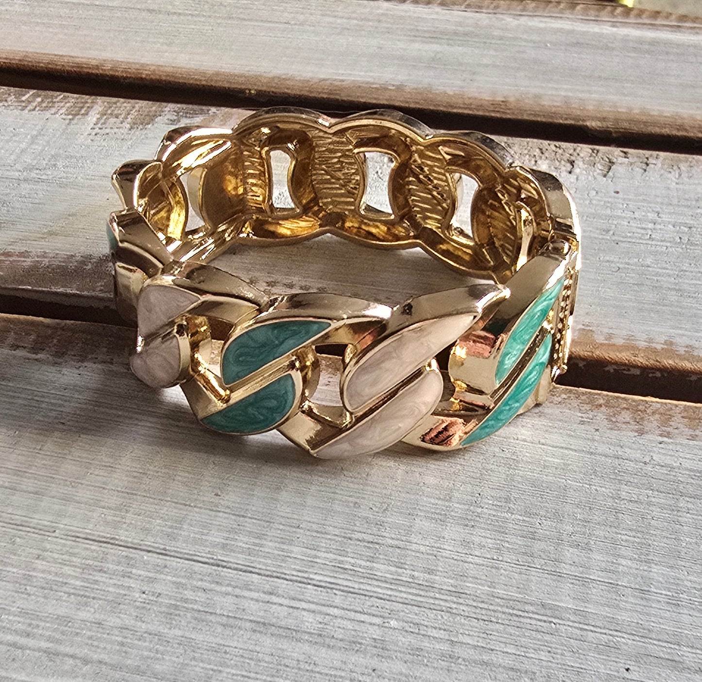 Teal & Ivory Bangle