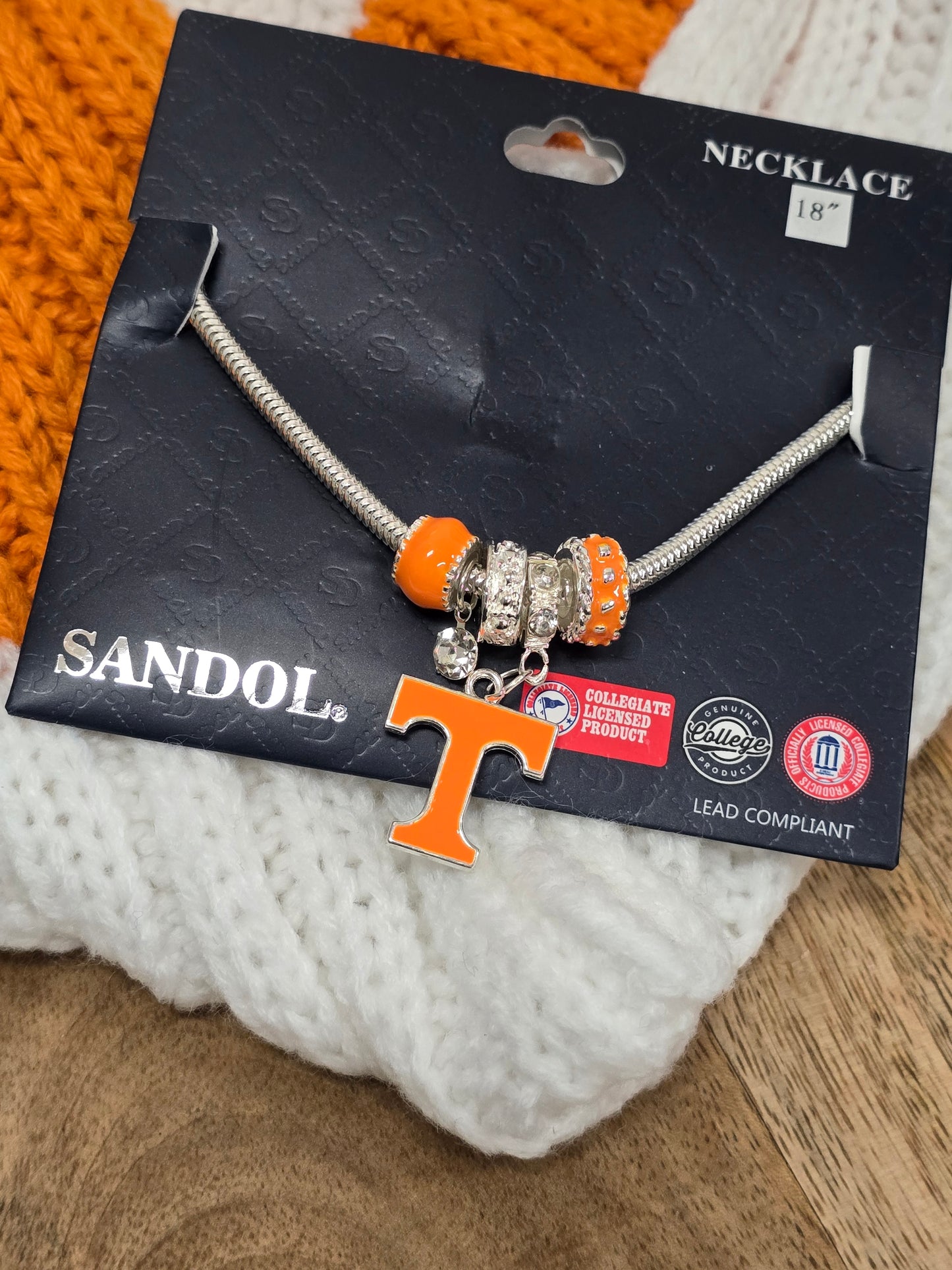 Snake Chain Tennessee Vols Bracelet