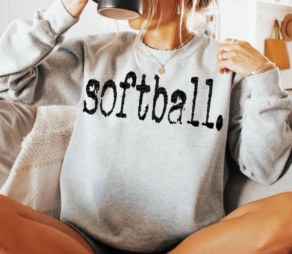 Typewriter font SOFTBALL tee(preorder)