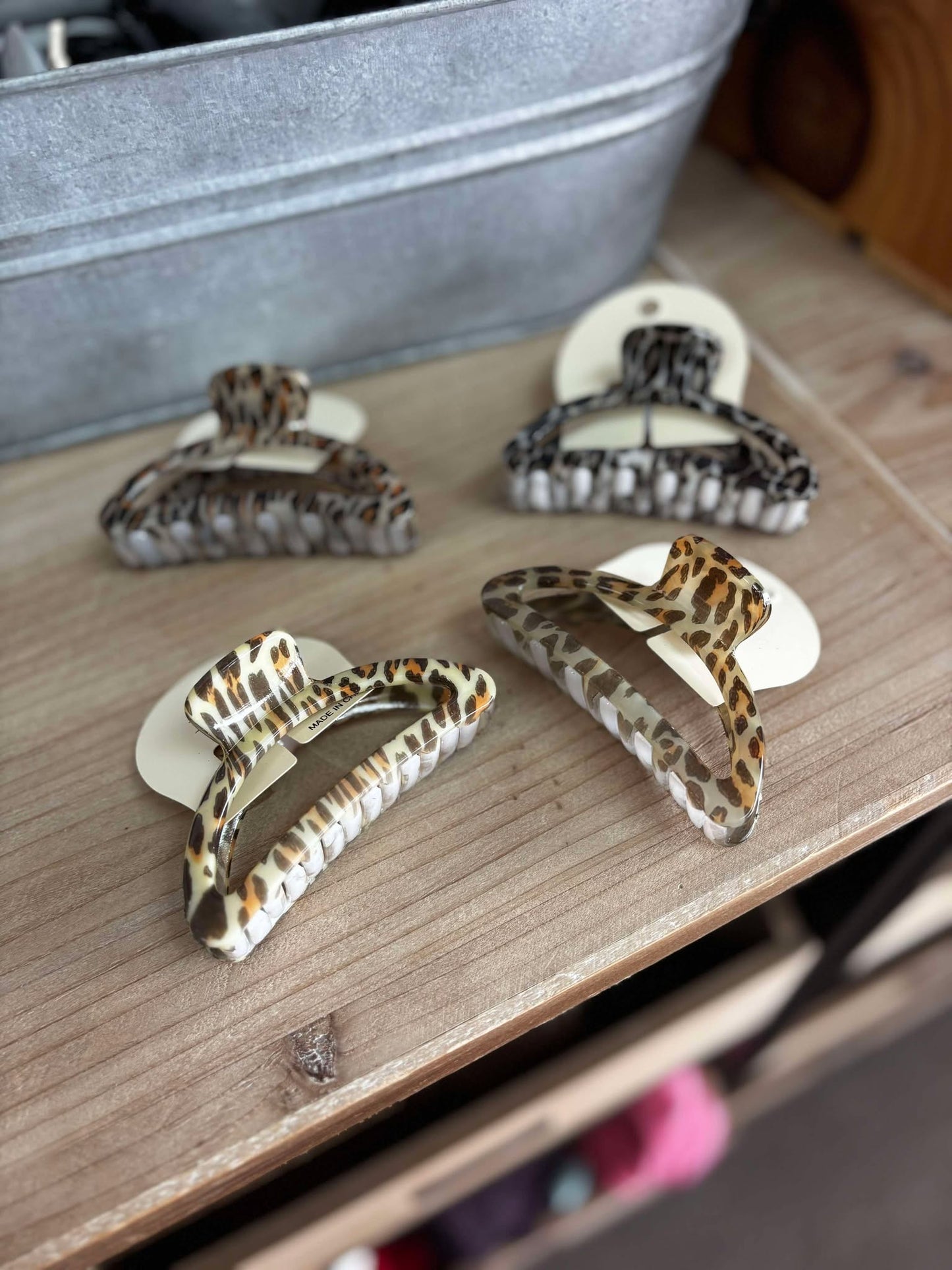 Animal Print Hair Clips