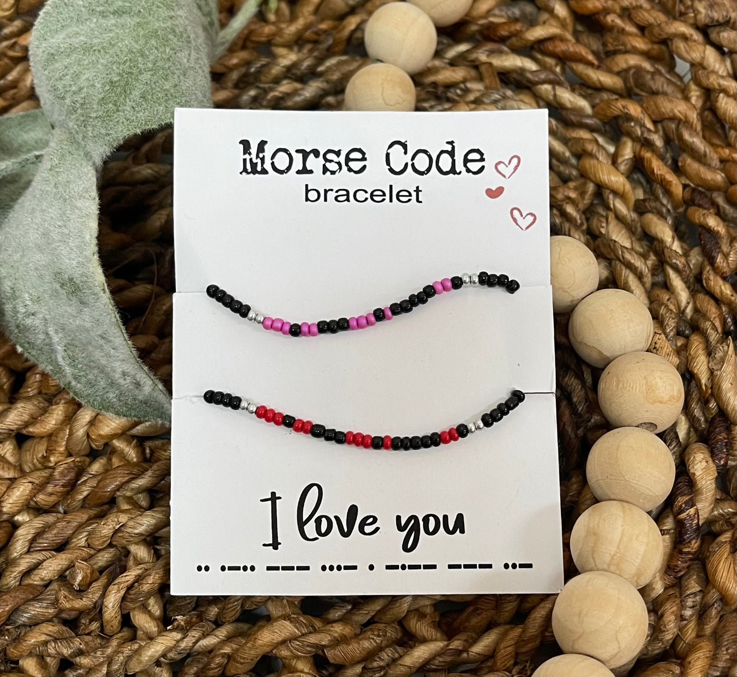 I love you Morse Code Bracelets