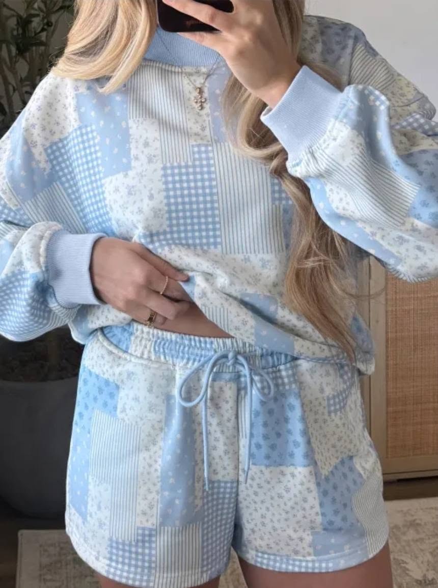 Blue Patchwork Matching Set PREORDER