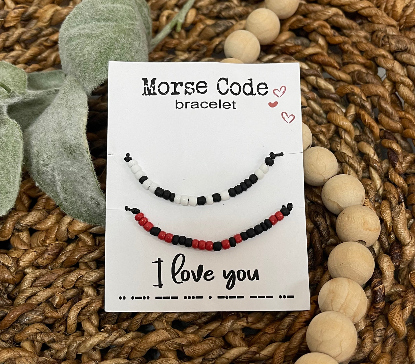 I love you Morse Code Bracelets