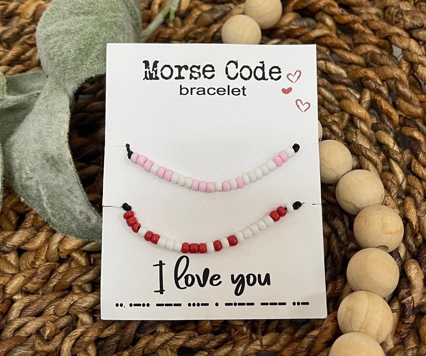I love you Morse Code Bracelets