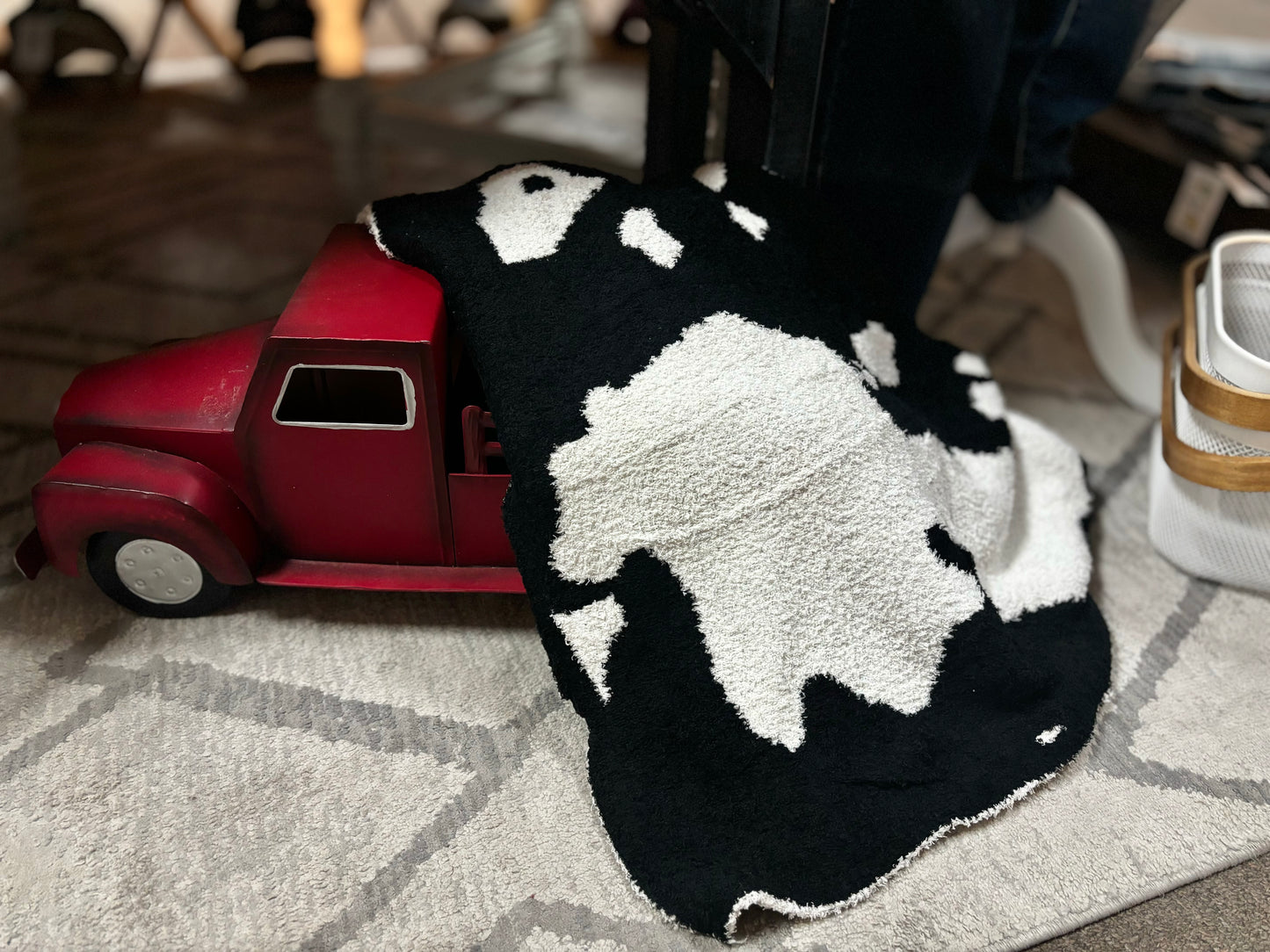 Howdy Honey Cowprint Blanket