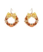 Pumpkin Wreath Earrings