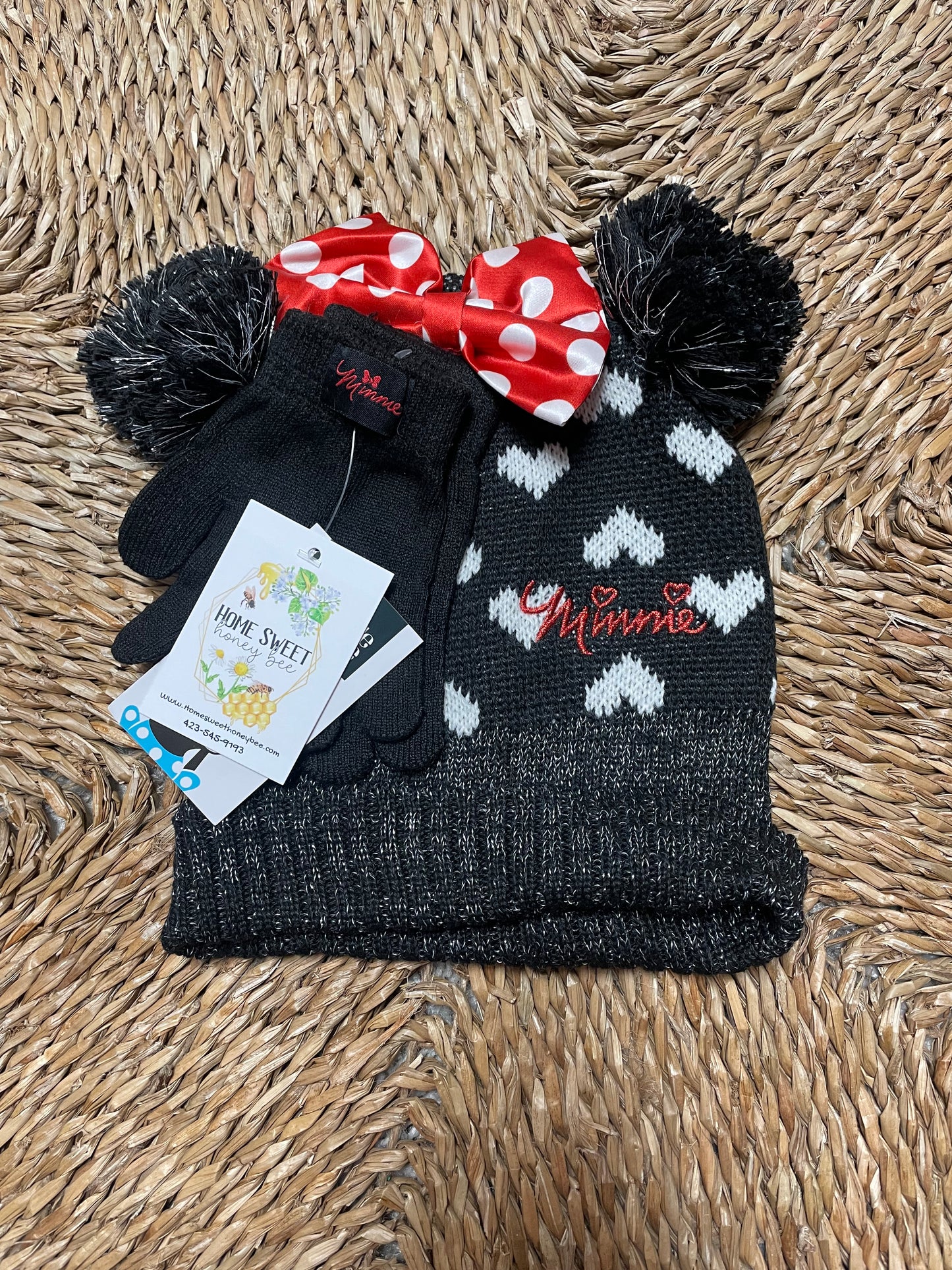 Youth Minnie Beanie/Glove Set