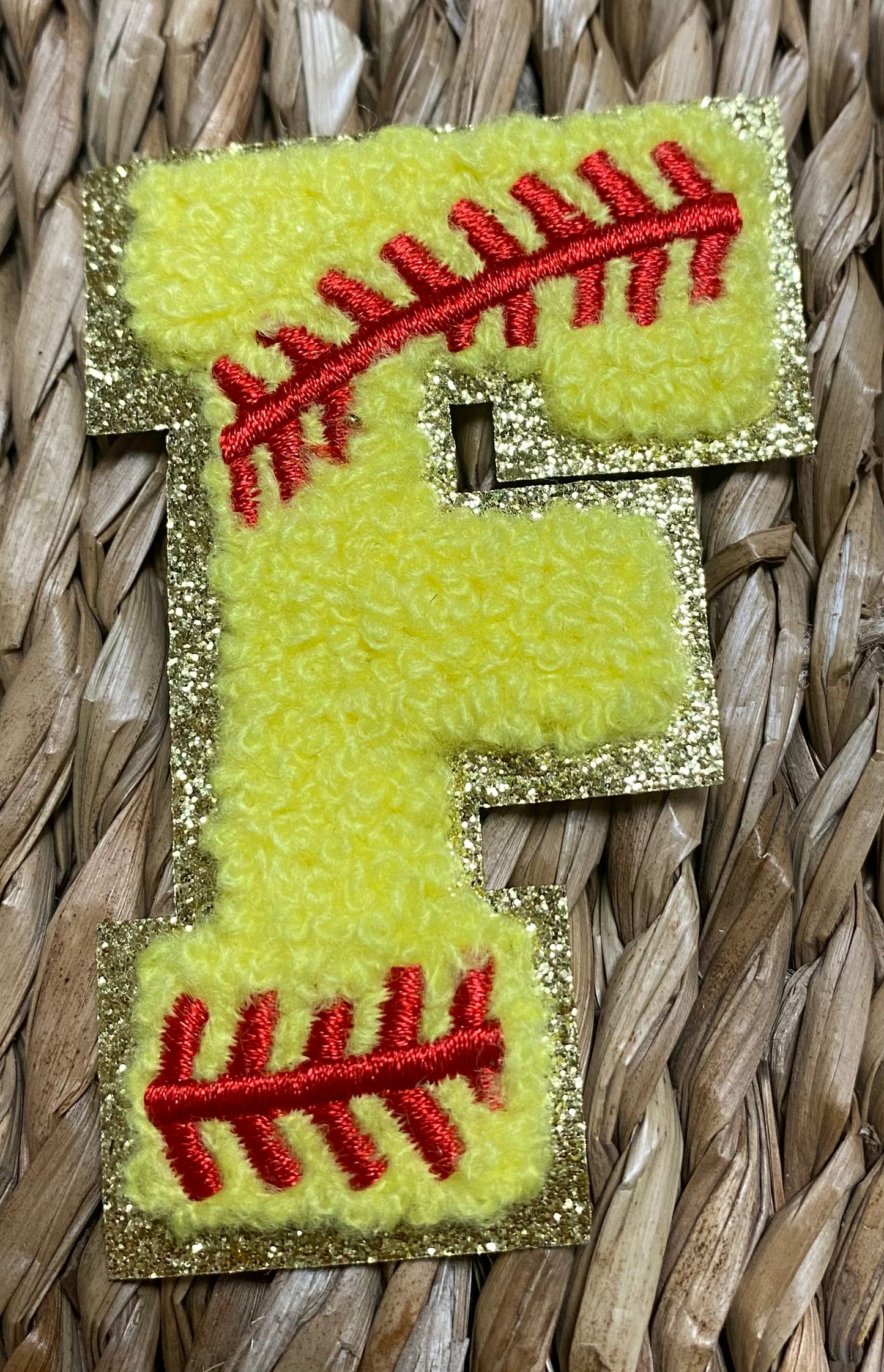 Softball Chenille Patches