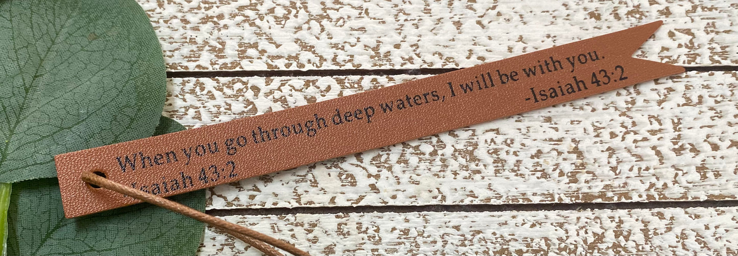 Bible Verse Leather Bookmarks