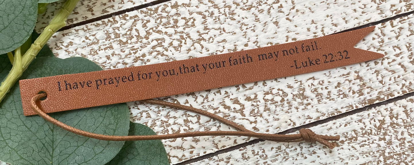 Bible Verse Leather Bookmarks