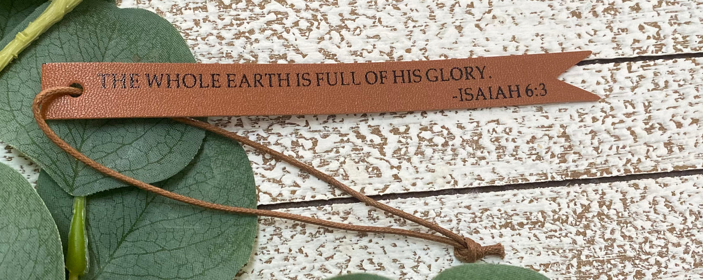Bible Verse Leather Bookmarks