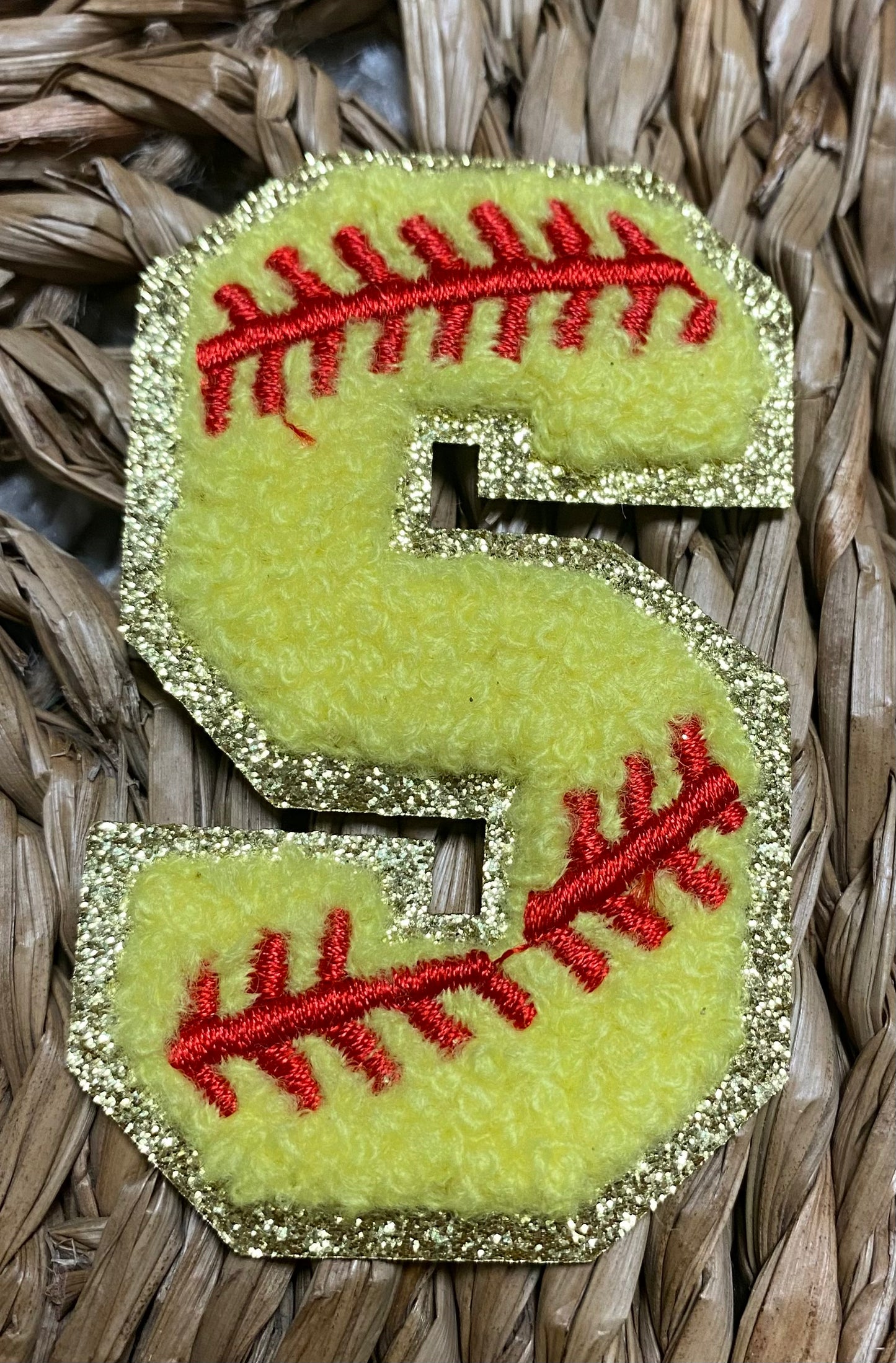 Softball Chenille Patches