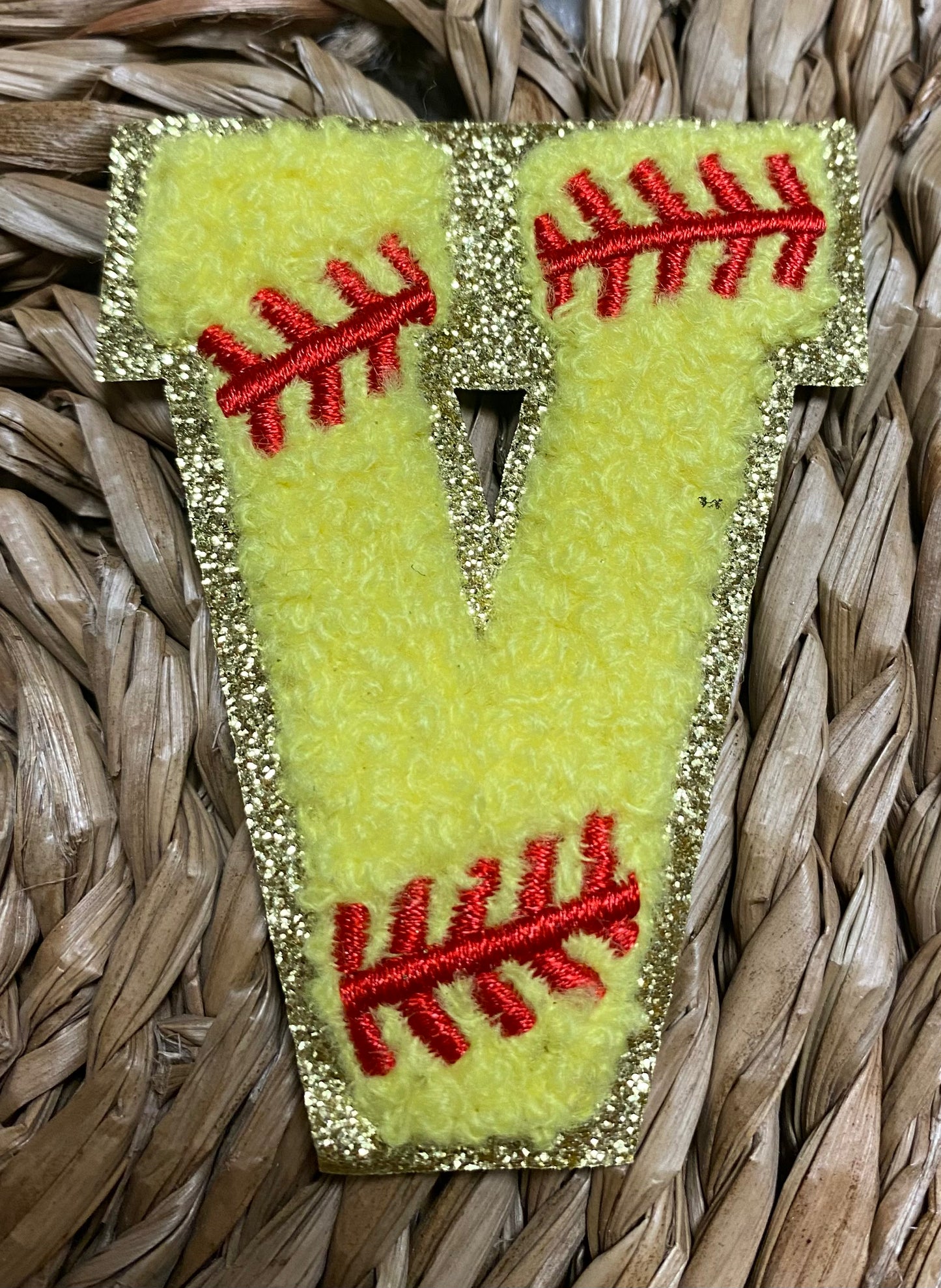 Softball Chenille Patches