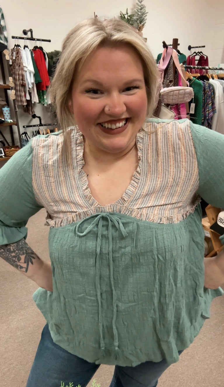 Boho Flutter Sleeve Top