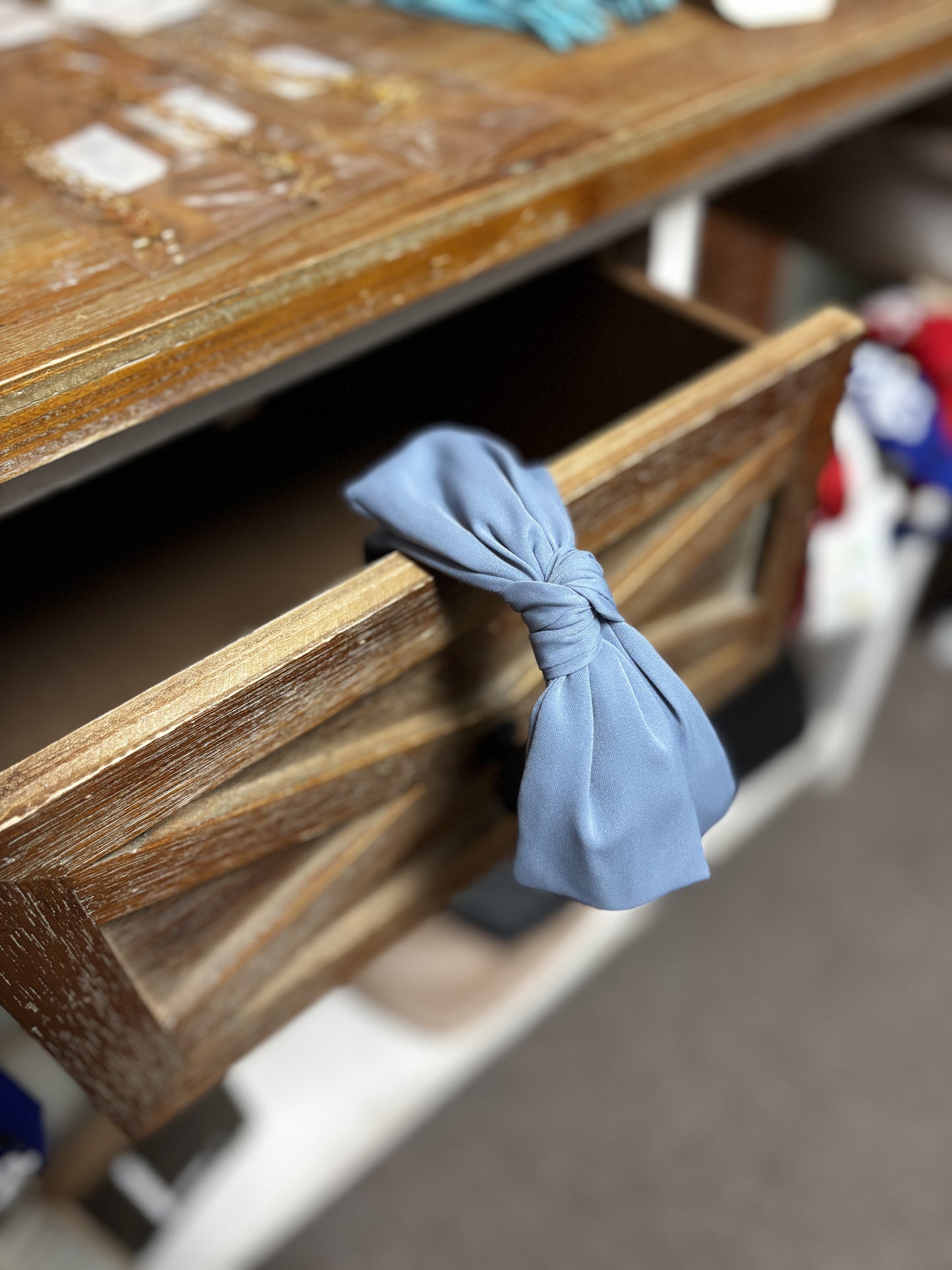 Blue Bow Headband