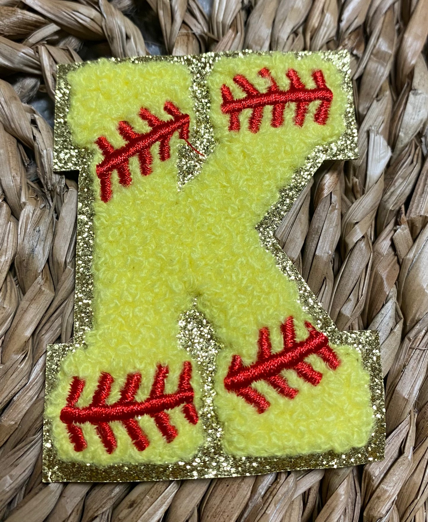 Softball Chenille Patches
