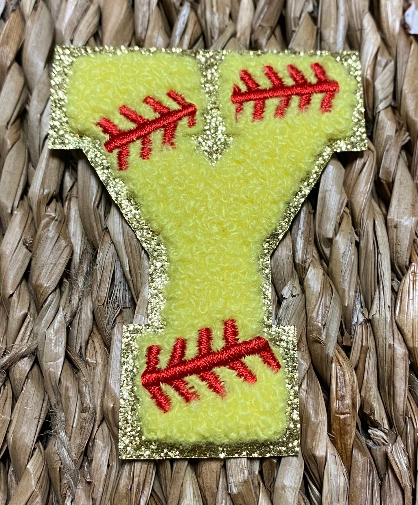 Softball Chenille Patches