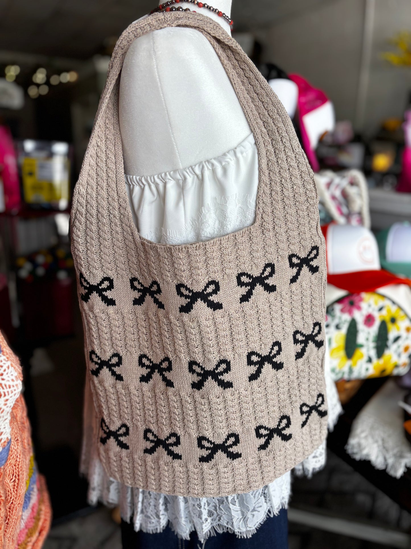 Knit Boho Slouch Bag