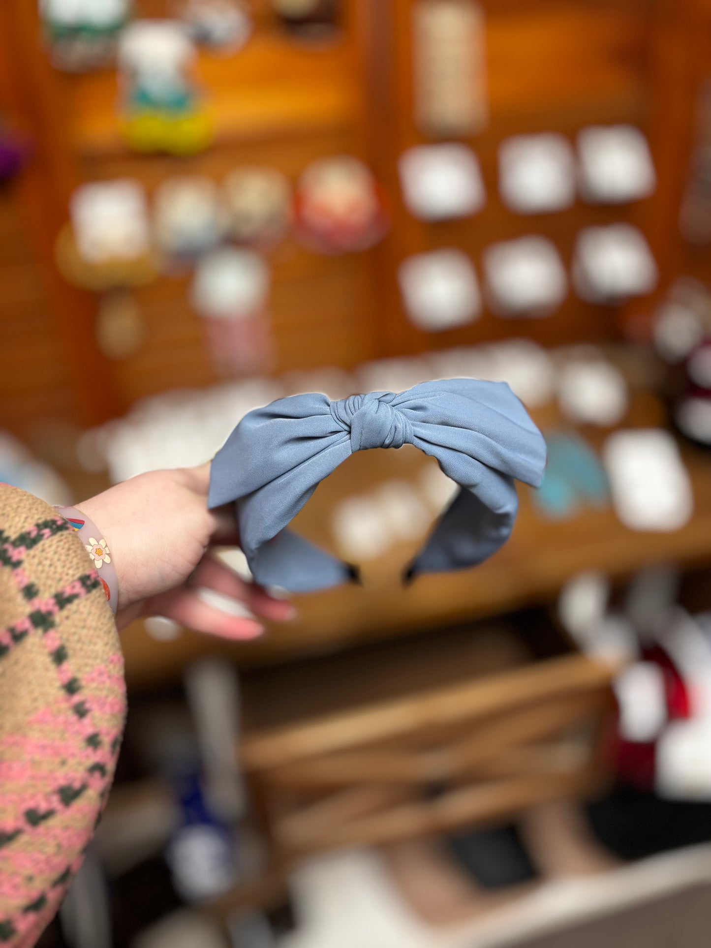 Blue Bow Headband