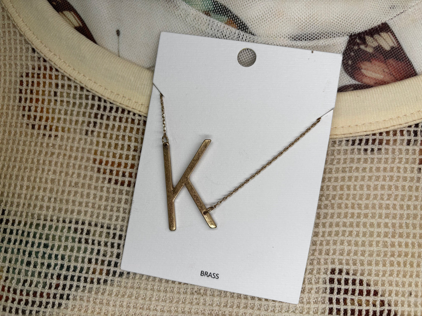 Initial "K" Necklace