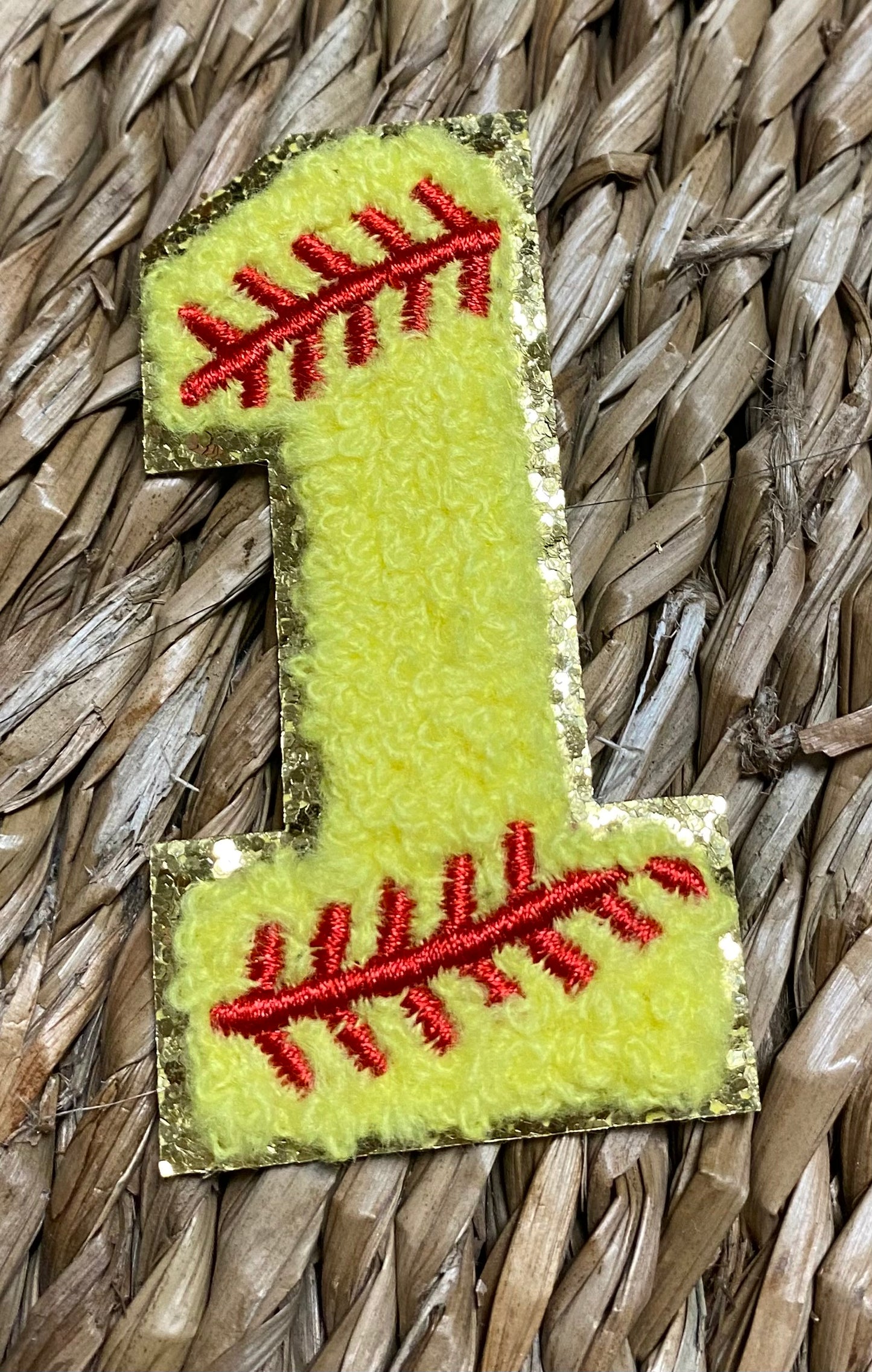 Softball Chenille Patches