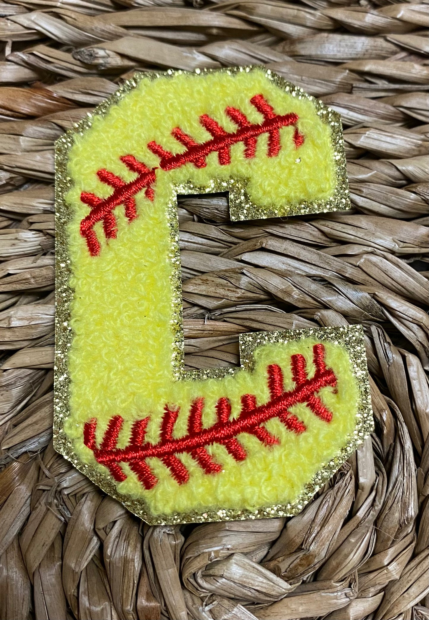 Softball Chenille Patches