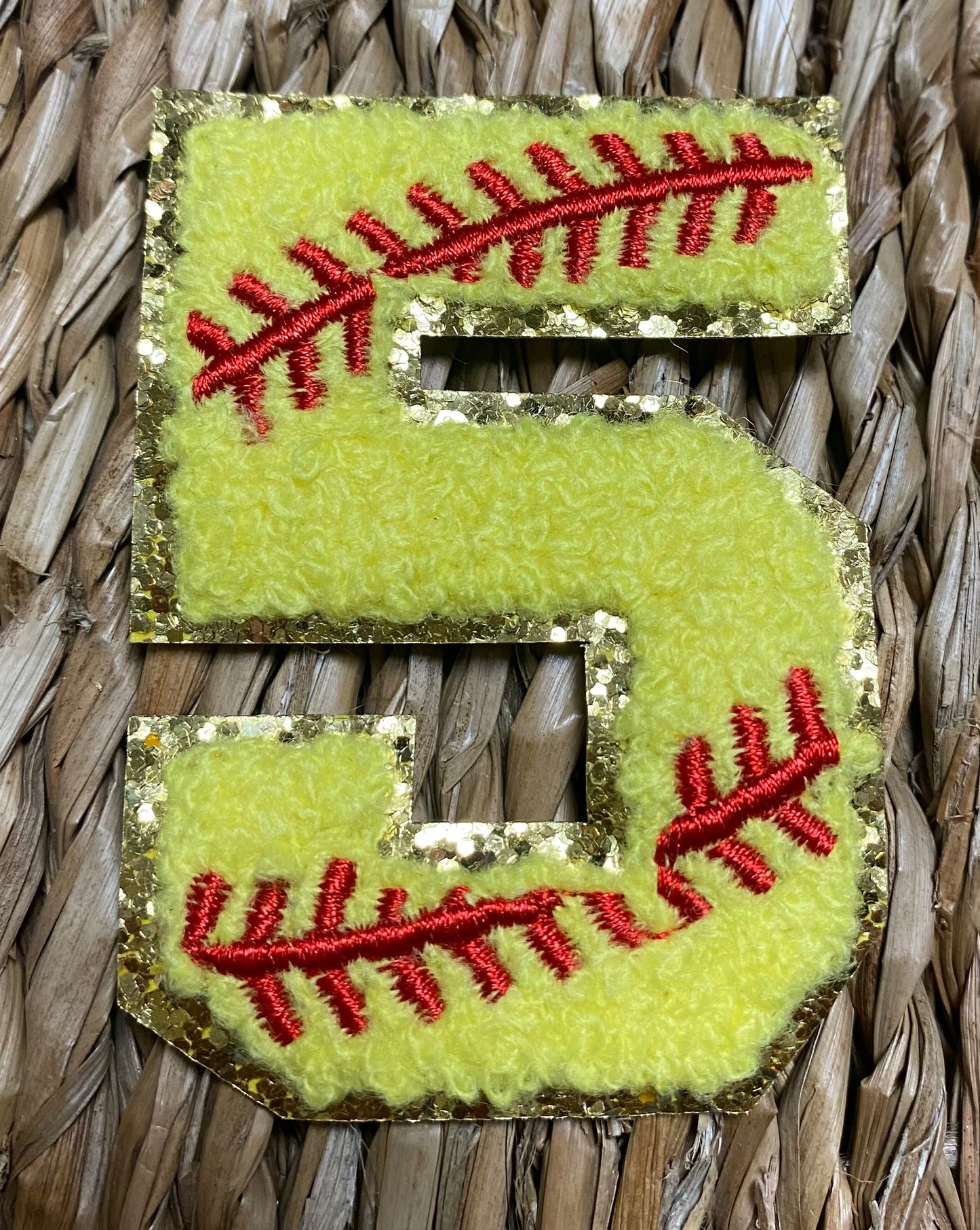 Softball Chenille Patches