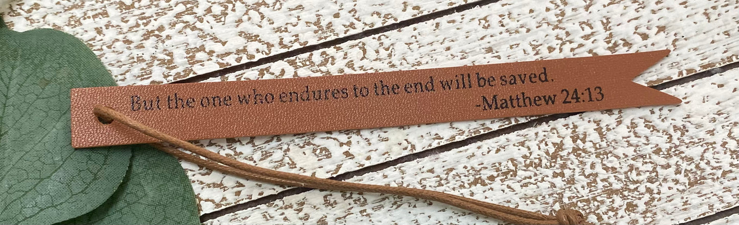 Bible Verse Leather Bookmarks