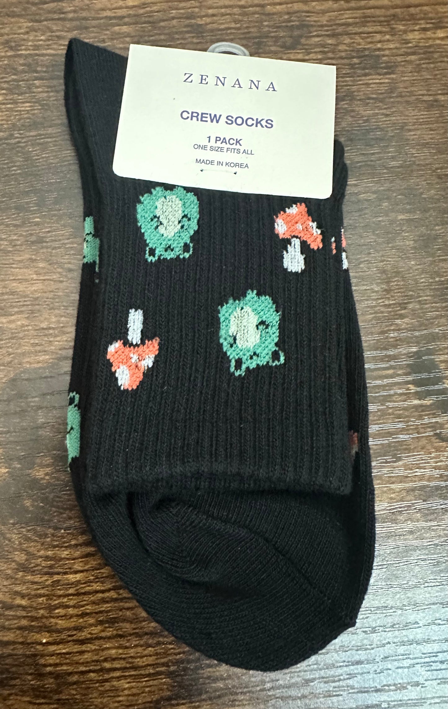 Frog and Mushrooms Crew Socks