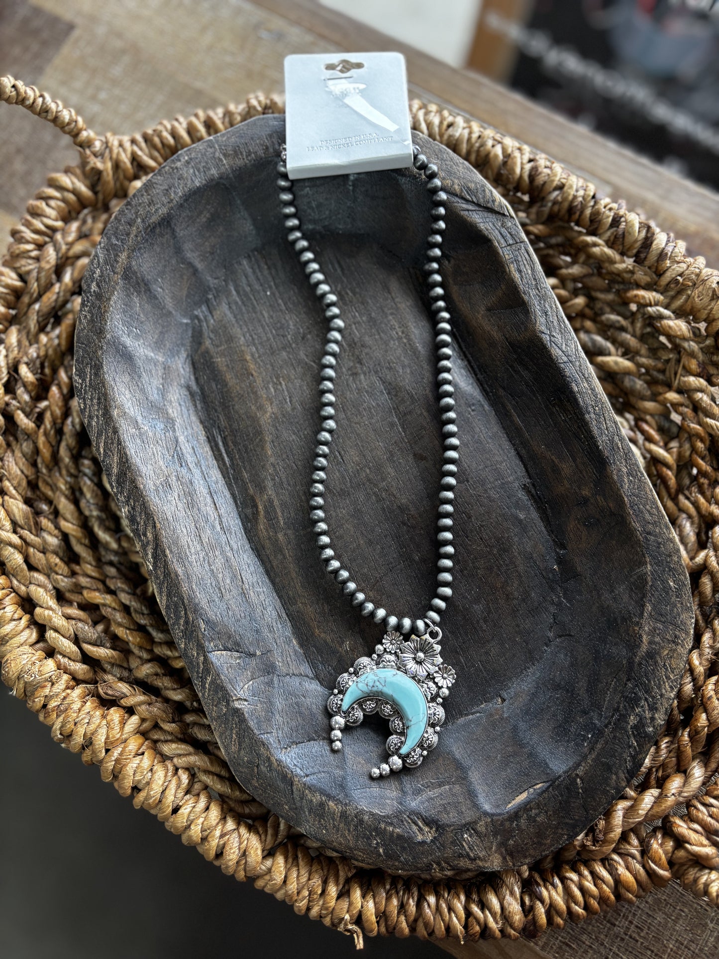 Floral Boho Western Stone Necklace