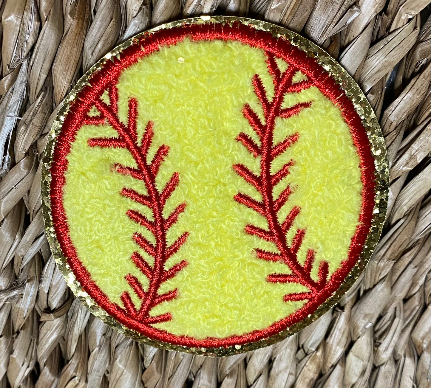 Softball Chenille Patches