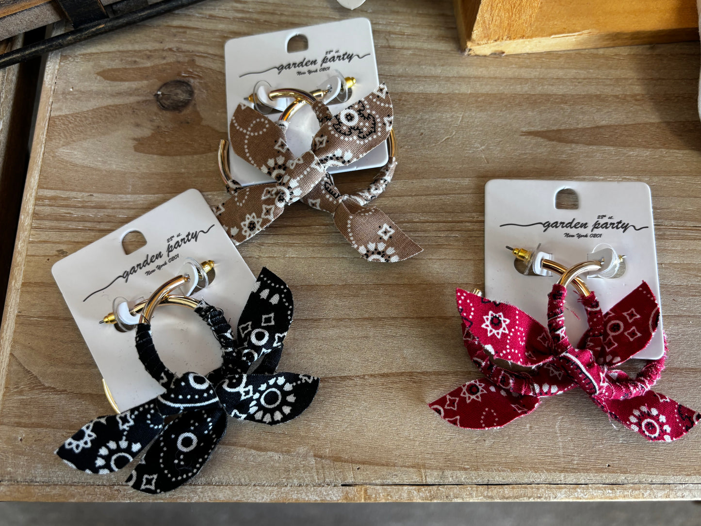 Bandana Hoop Earrings