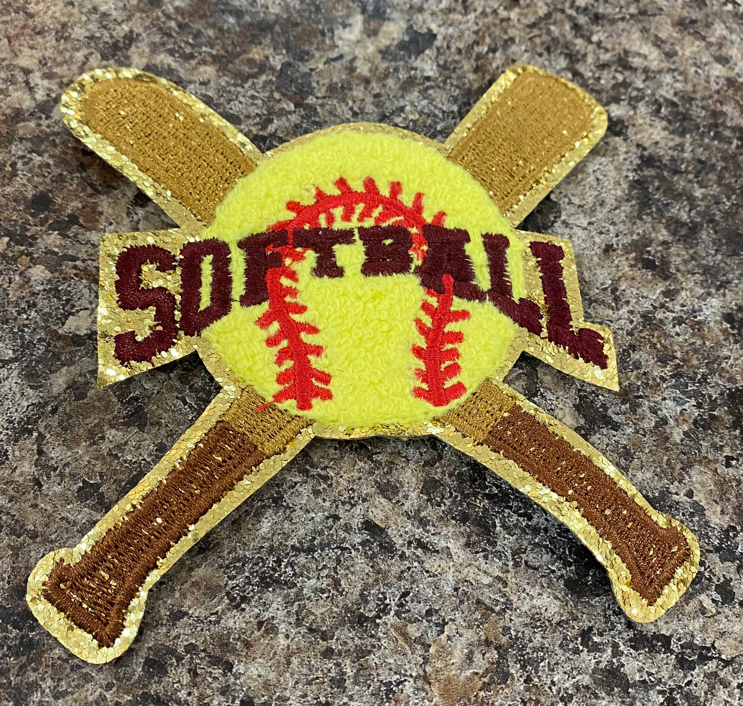 Softball Chenille Patches
