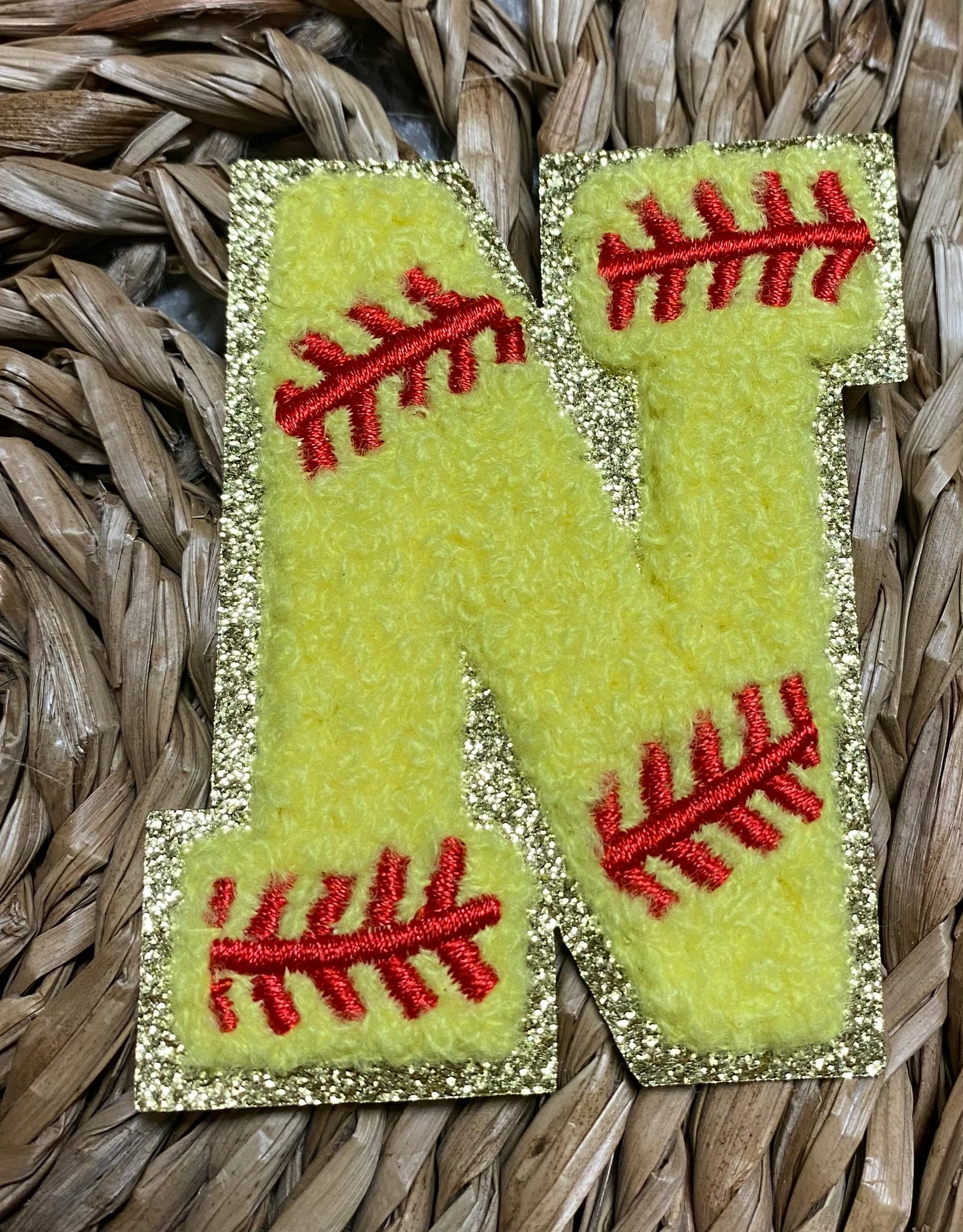 Softball Chenille Patches