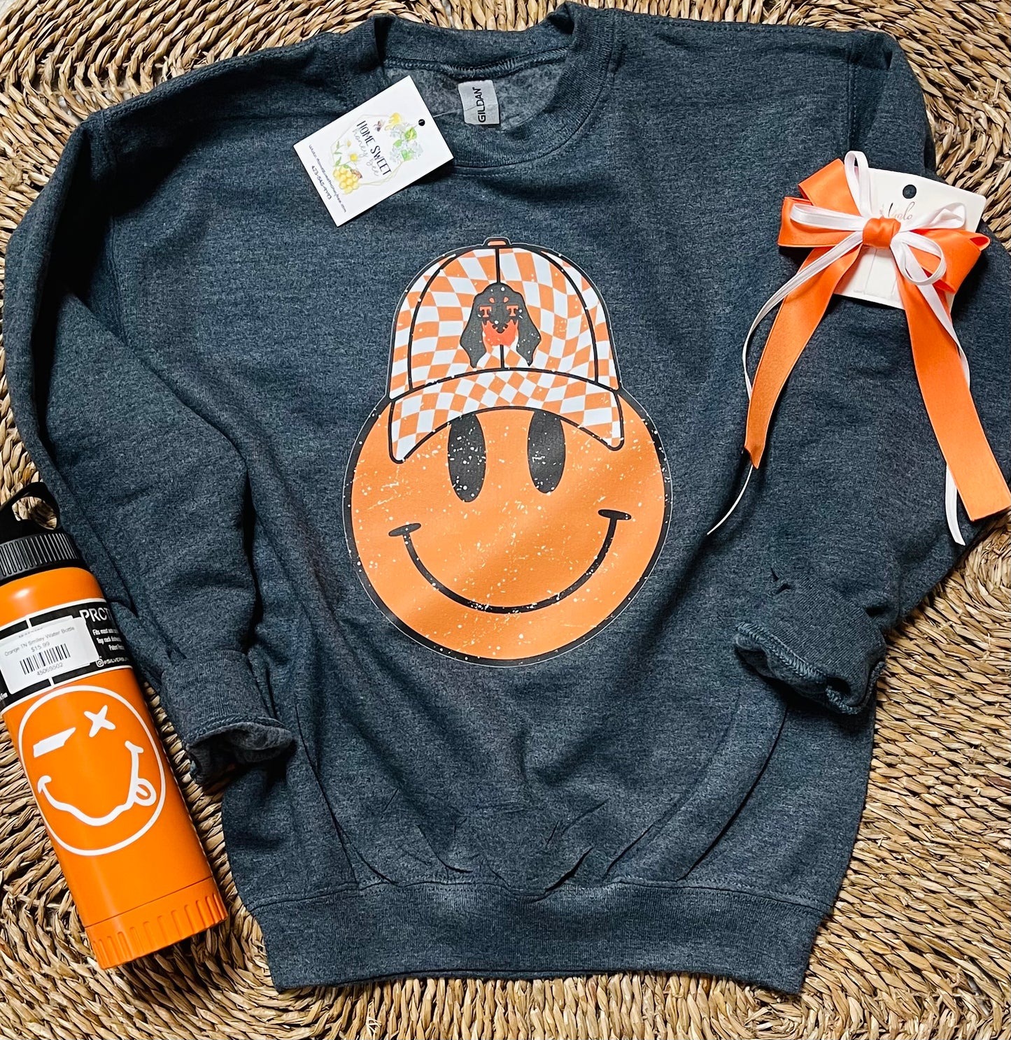 Checkerboard Smiley Tee or Crew