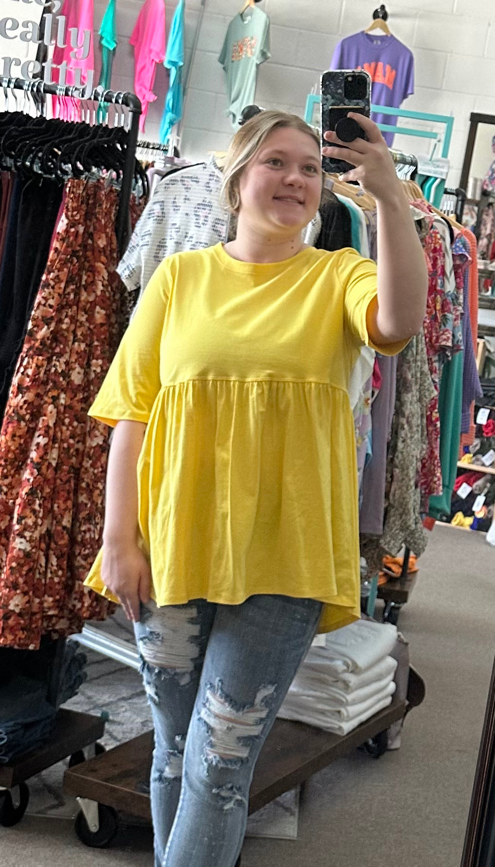Half Sleeve Flowy Top