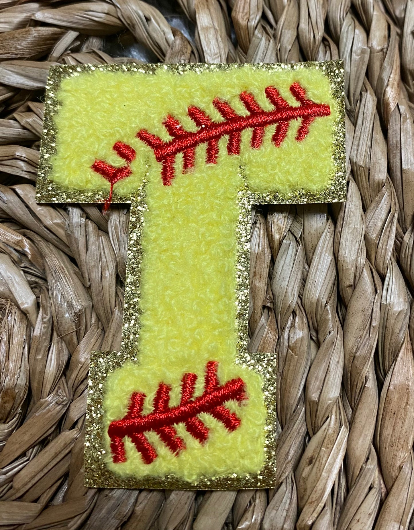 Softball Chenille Patches
