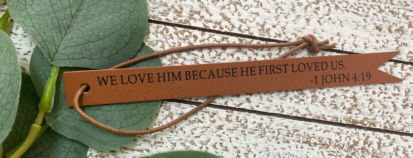 Bible Verse Leather Bookmarks