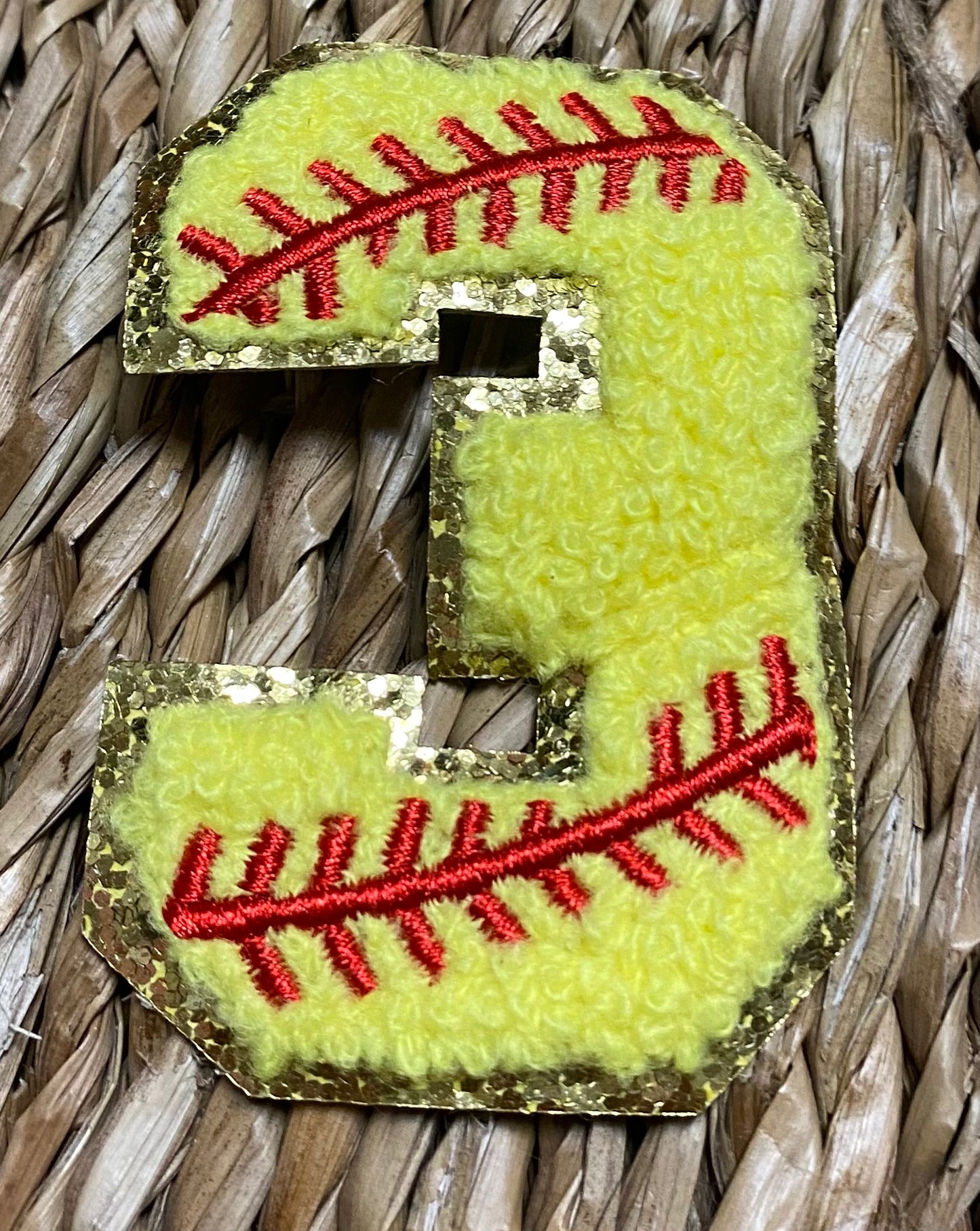 Softball Chenille Patches