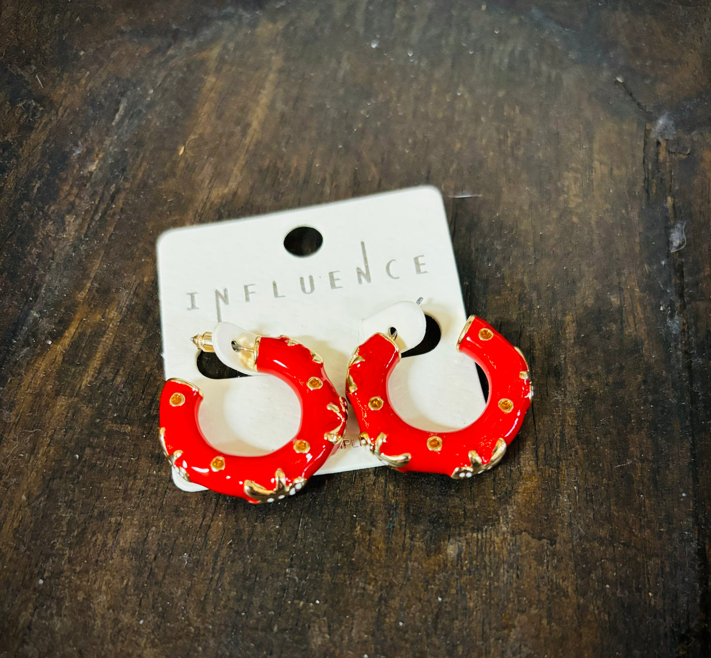 Gingerbread Hoop Earrings