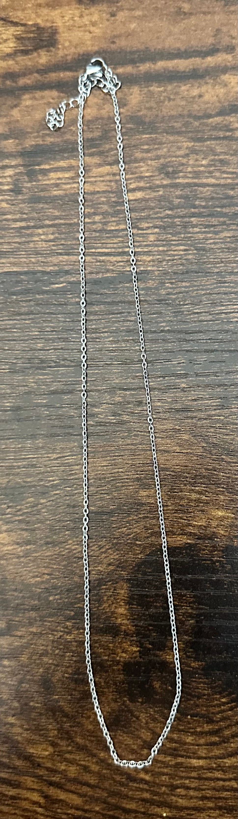 18'' silver necklace
