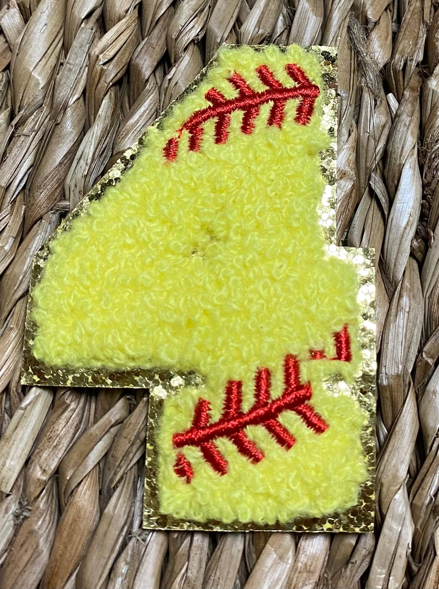 Softball Chenille Patches