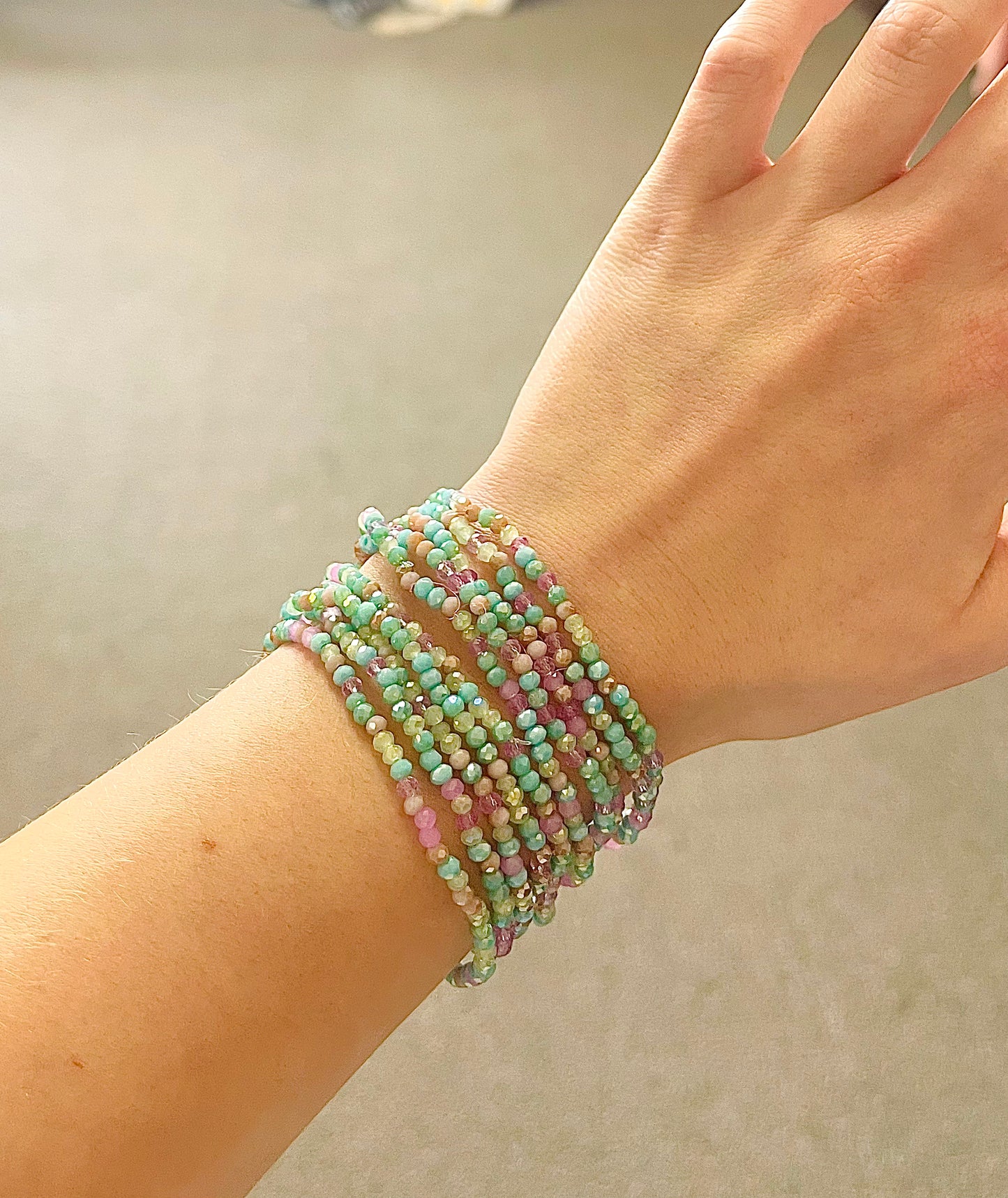 Check You Out Mint Multi Beaded Bracelet Set