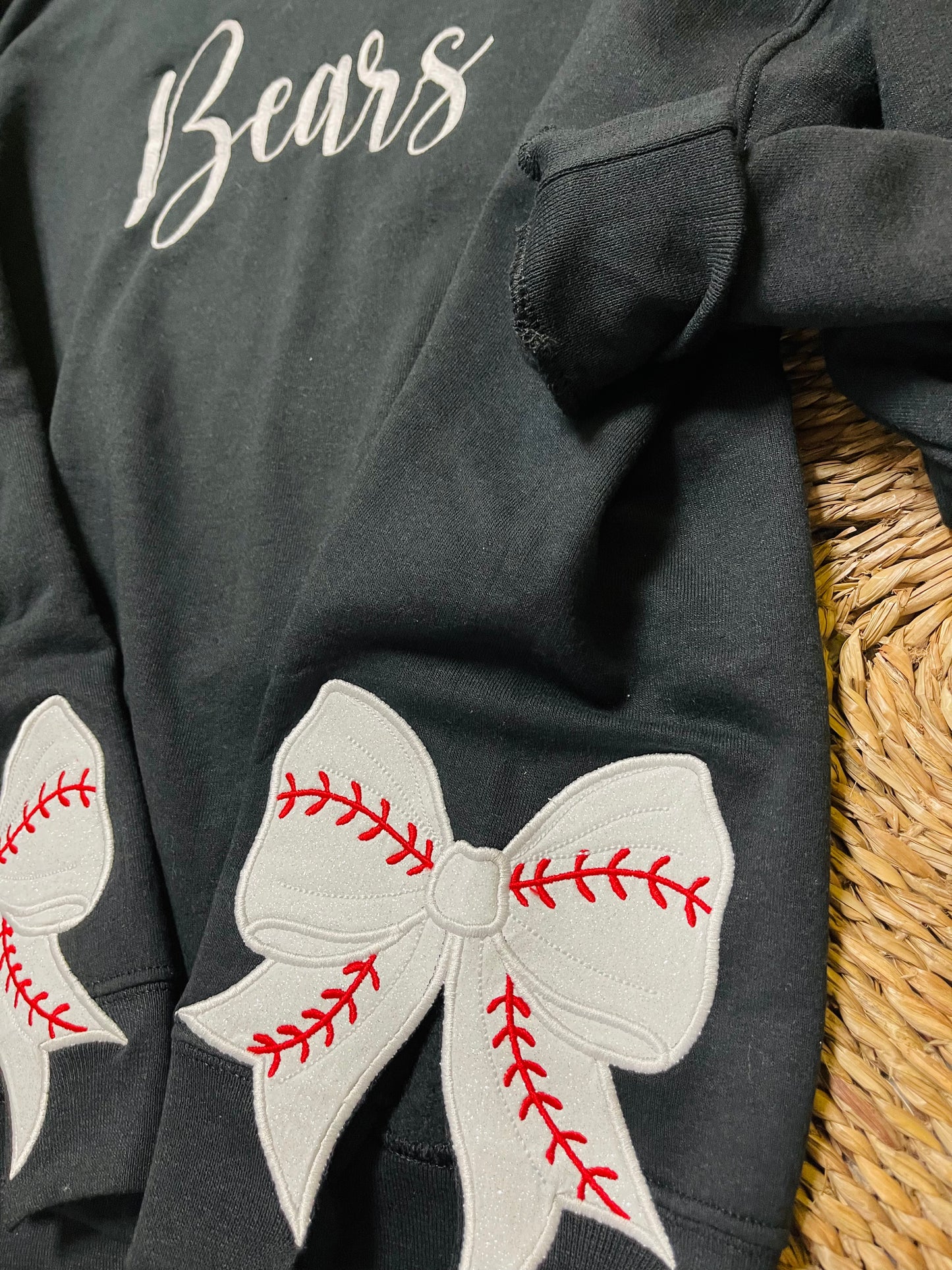 BEARS Embroidered Baseball Side Bow Crew